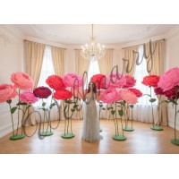 Аренда ростовых цветов из бумаги "Пионы красные"